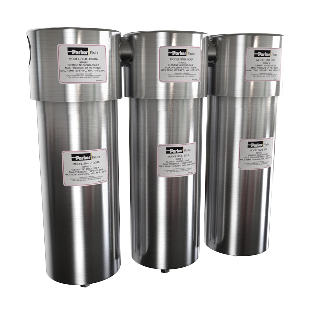 Finite SN 3-Stage Stainless Steel Filters for Food Contact Applications