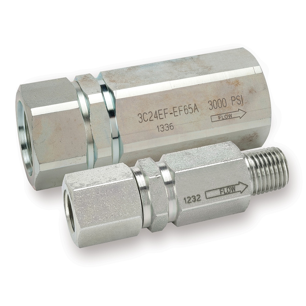 Soft Seat, In Line Hydraulic Check Valves - S6C and 3C Series