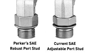 Parker's Robust Port Stud presents leaks